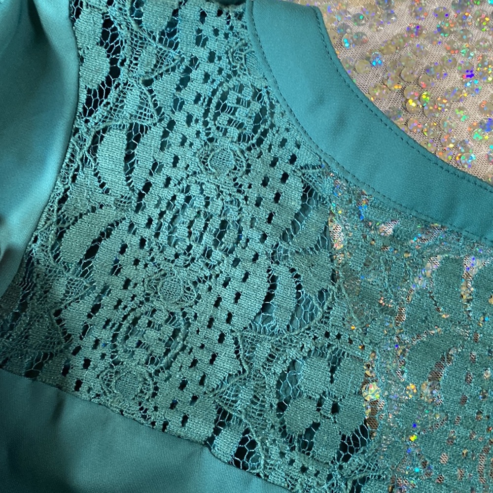 🌸[ Candies ] Lace Panel Zipper Blouse - Picture 11 of 14